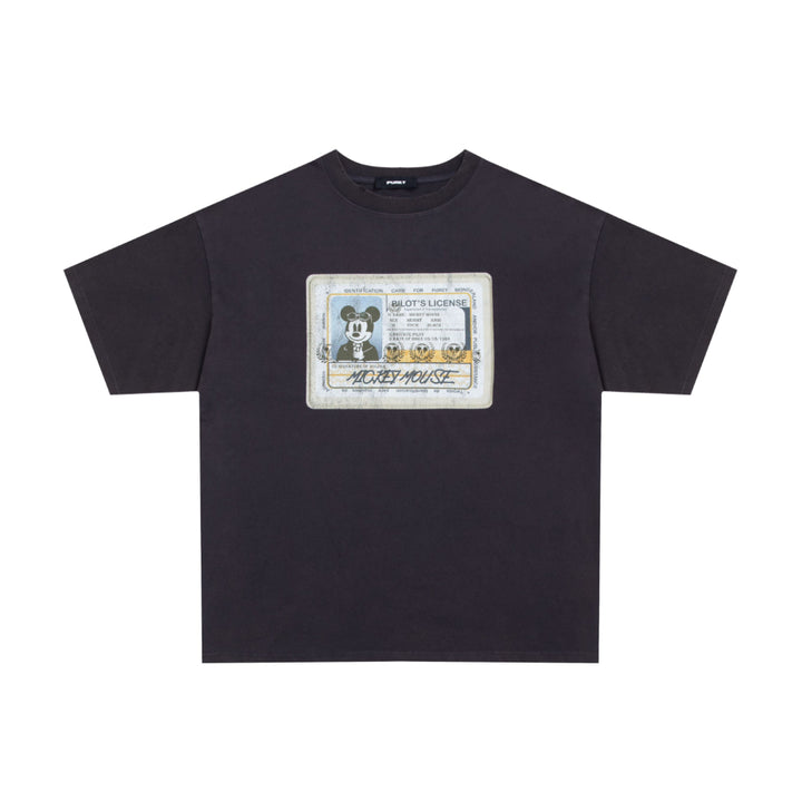 Purey Micky Mouse Licence Printed T-Shirt Vintage Black