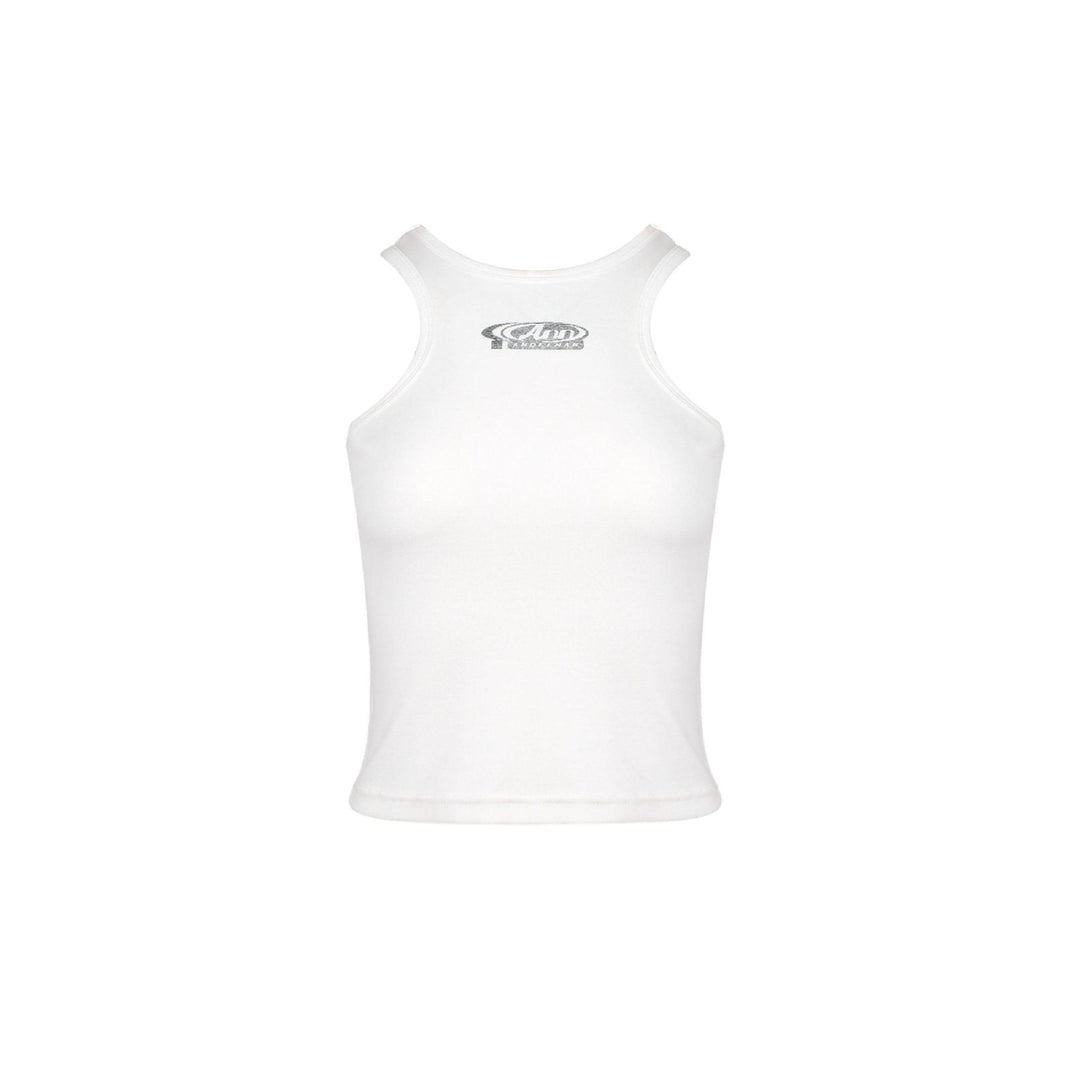 Ann Andelman Logo Printed Tank Vest White - Mores Studio