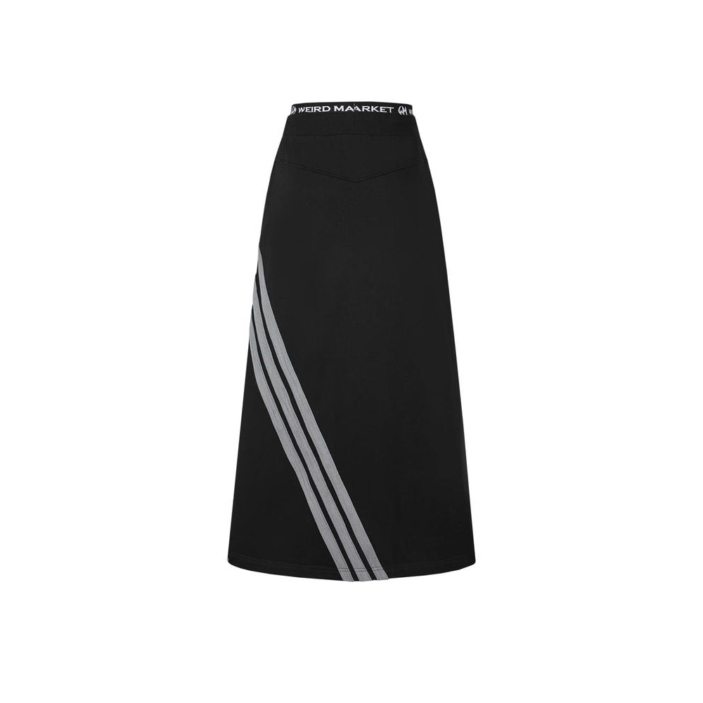 Weird Market 3M Reflective Striped Sport Skirt Black - Mores Studio