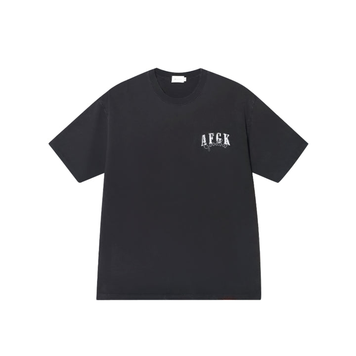 AFGK X GoodBai Printed Three Angels T-Shirt Black