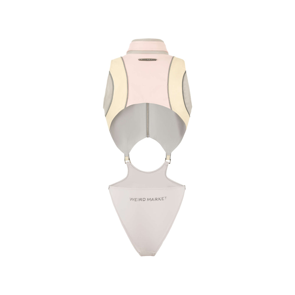 Weird Market Racing Leather Patch Vest Pink - Mores Studio
