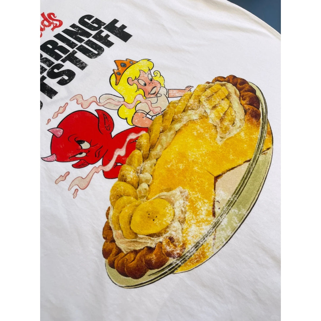 Purey Gluttonous Devil Kids Printed T-Shirt White