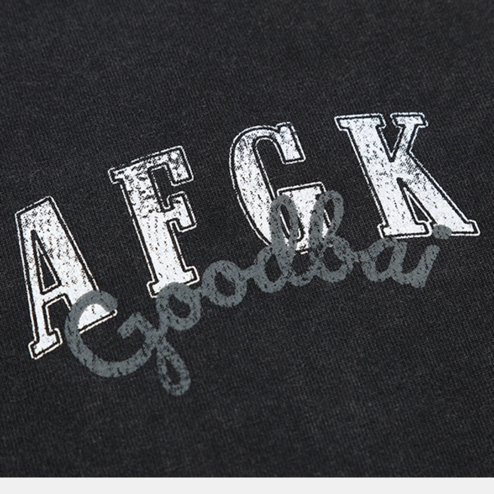 AFGK X GoodBai Printed Three Angels T-Shirt Black