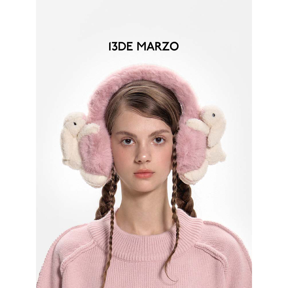 13De Marzo Doozoo Furry Earmuff Pink - Mores Studio