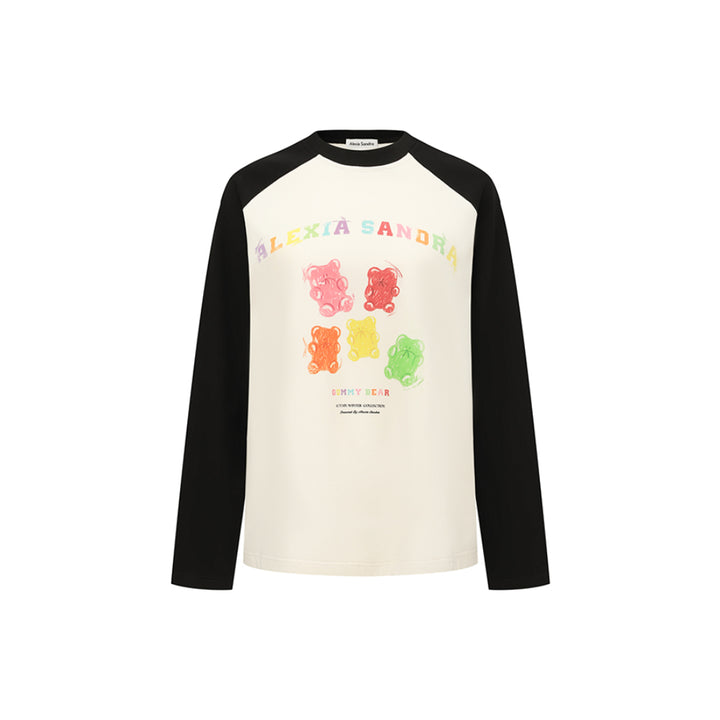 Alexia Sandra Gummy Bears Raglan L/S Tee Black - Mores Studio