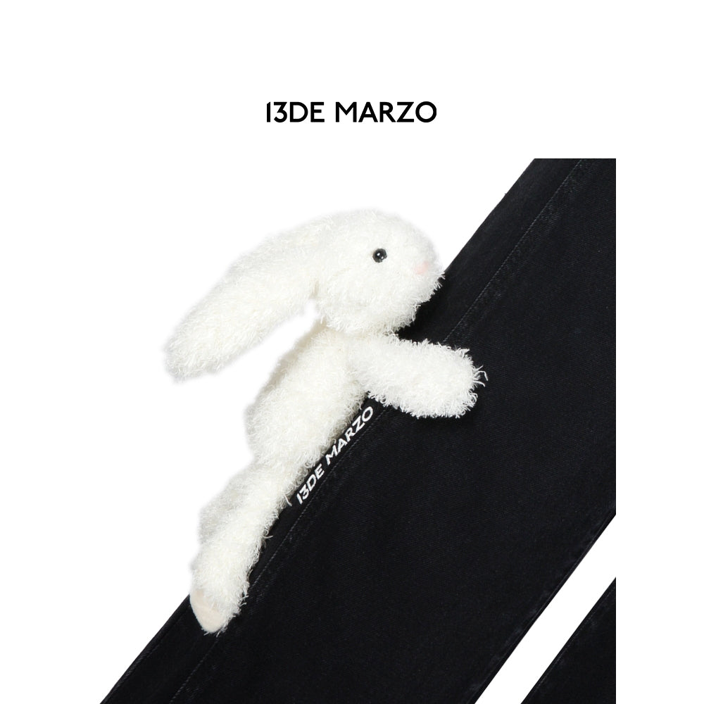 13De Marzo Doozoo Faded Denim Pants Black - Mores Studio