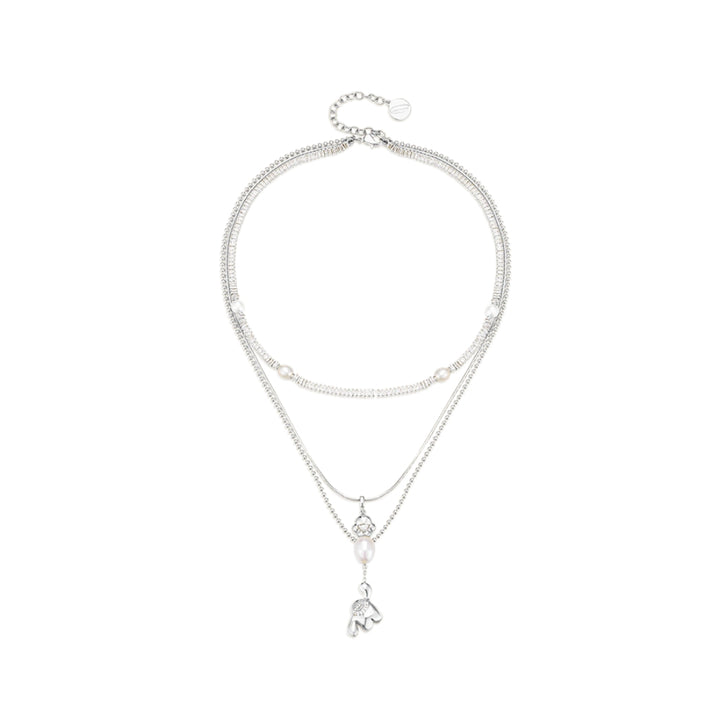 Lost In Echo Yetti Balloons Three-Layer Necklace Sliver