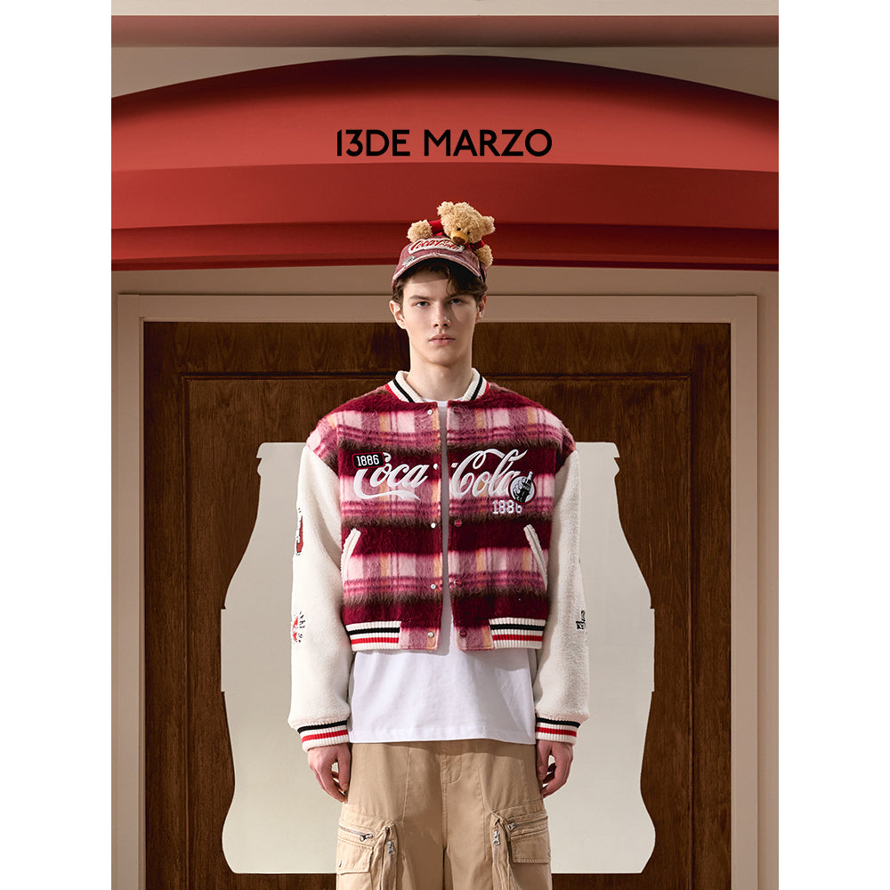 13De Marzo X Coca-Cola Bear Tweed Fleece Jacket - Mores Studio