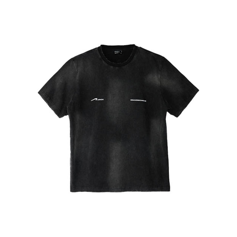 Roaringwild Destroyed Washed Logo T-Shirt Black