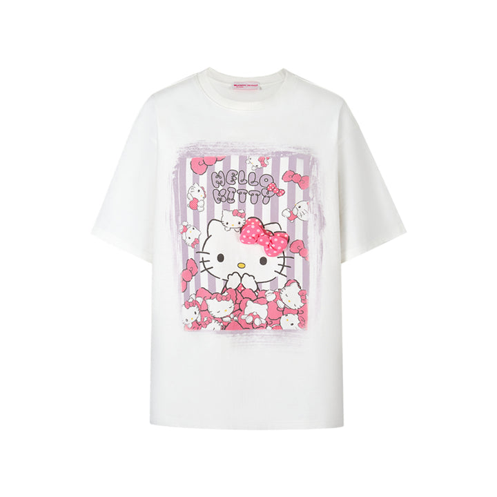 13De Marzo X Hello Kitty Graffiti Printed T-Shirt White