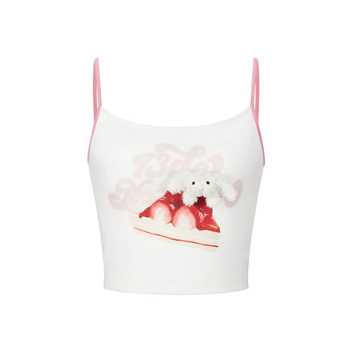 13De Marzo Flavor Cake Camisole Vest Top White