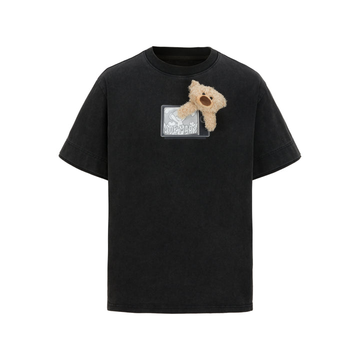 13De Marzo Plush TV Bear T-Shirt Black