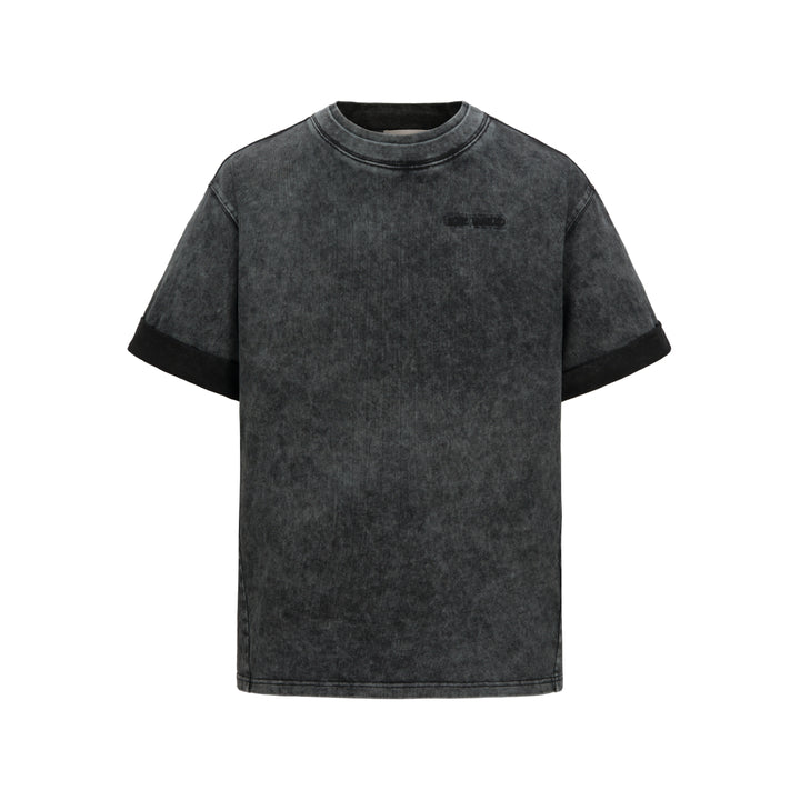 13De Marzo Plush Bear Sequins Logo T-Shirt Washed Black