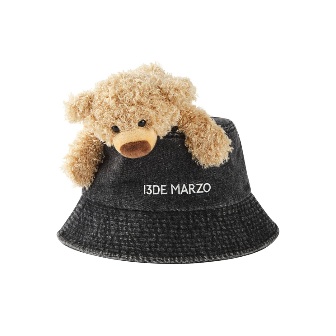 13De Marzo Doozoo Washed Denim Bucket Hat Black