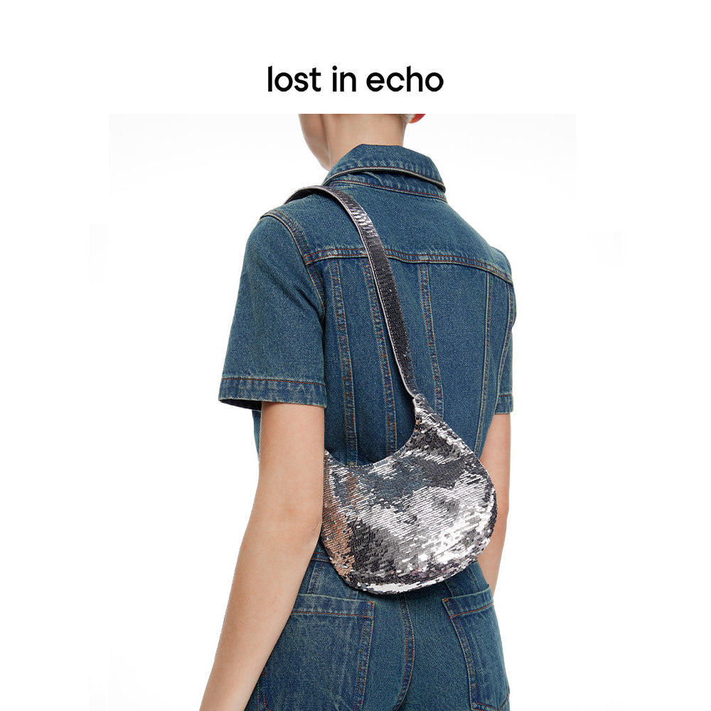 Lost In Echo Sequin Drop Bag Sliver
