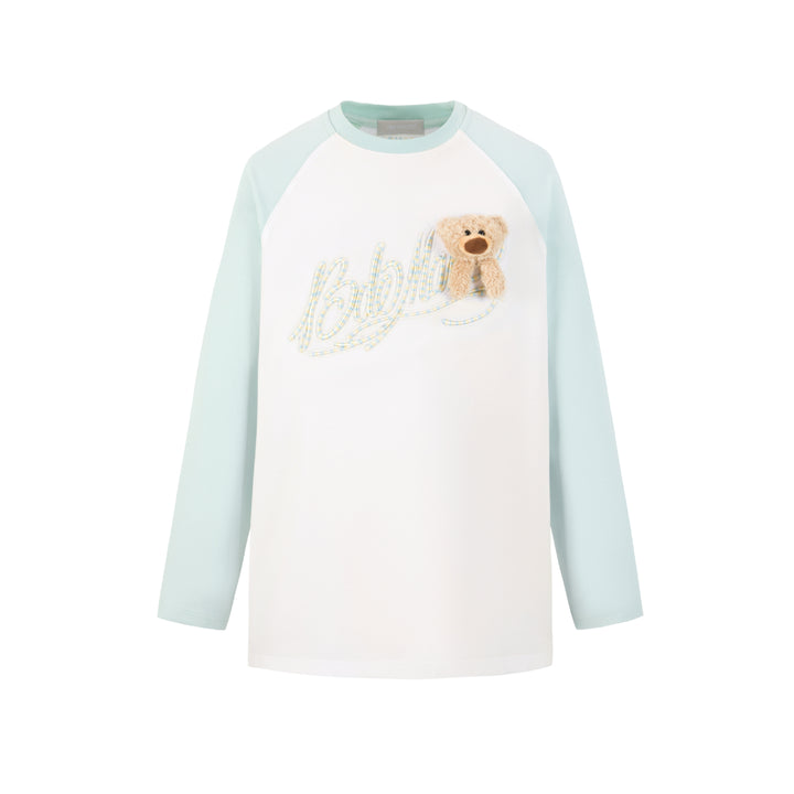 13De Marzo Gradient Bear Logo L/S Raglan T-Shirt Green