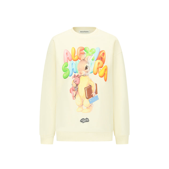 Alexia Sandra Balloon Logo Rabbit Sweater Yellow - Mores Studio