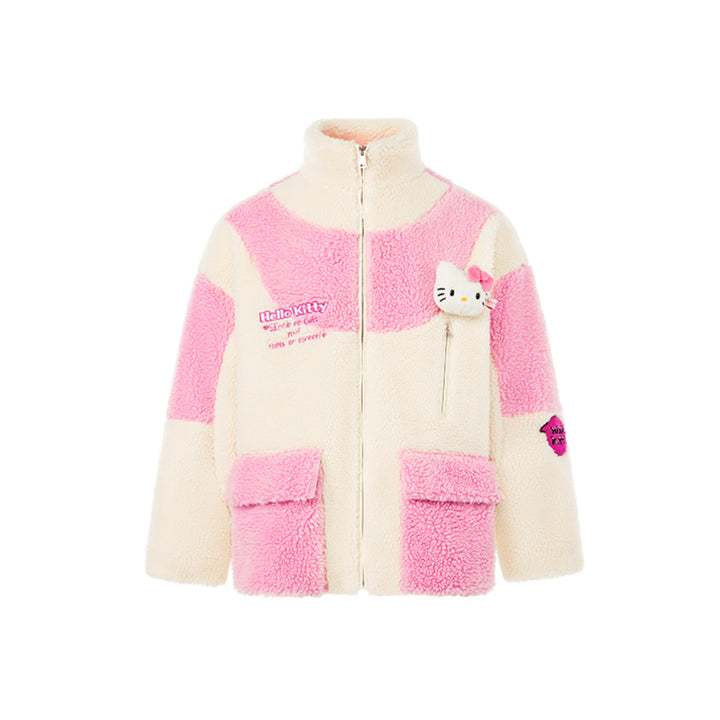 13De Marzo X Hello Kitty Color Blocked Bear Fleece Coat - Mores Studio