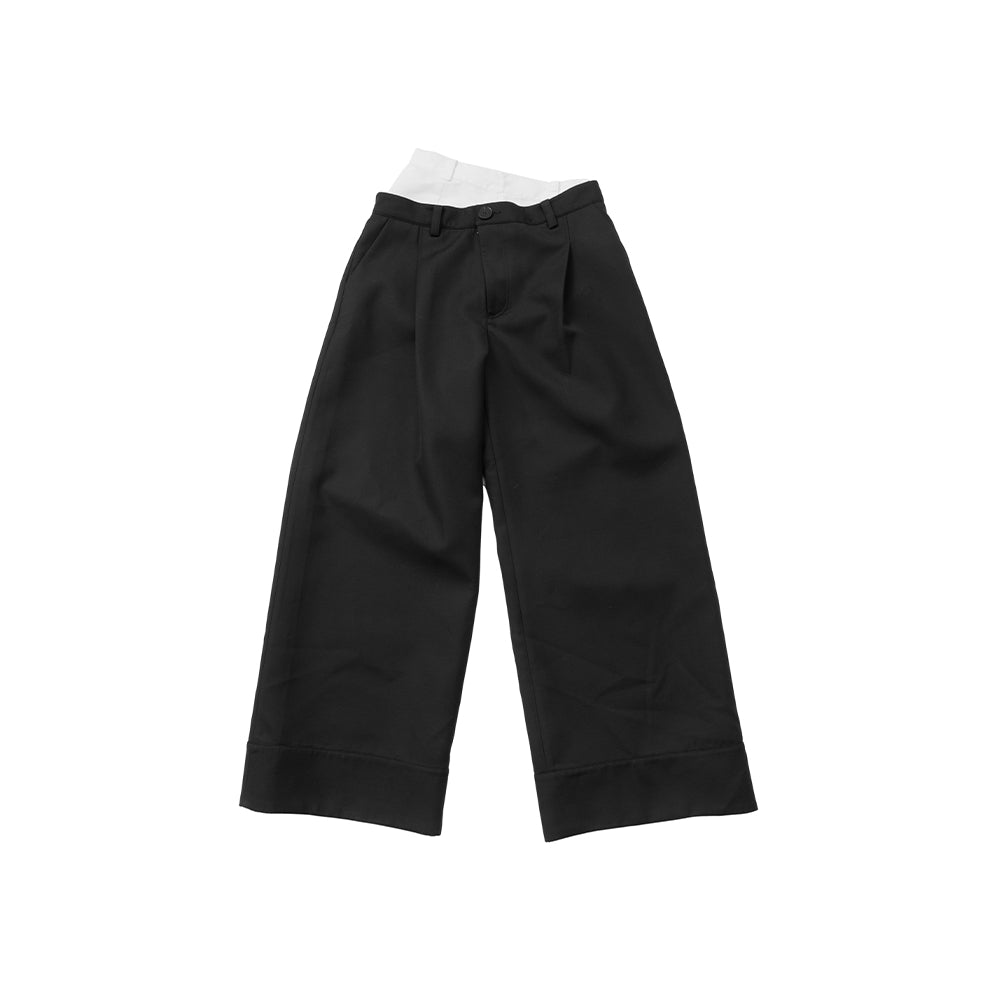 MEDIUM WELL Double Waist Layer Pants Black - Mores Studio