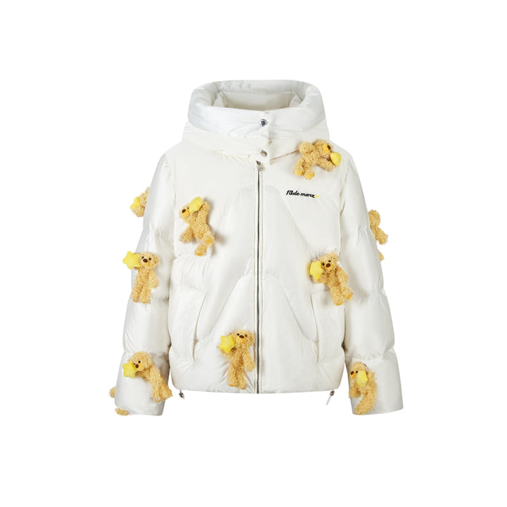 13De Marzo Mini Bears Star Luminous Down Jacket White - Mores Studio