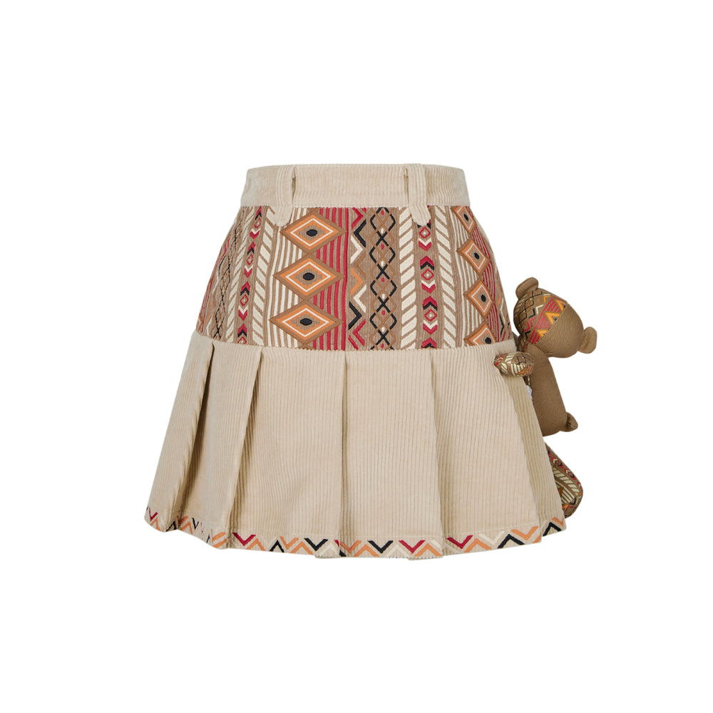 13De Marzo Tribe Hunting Totem Patch Skirt - Mores Studio