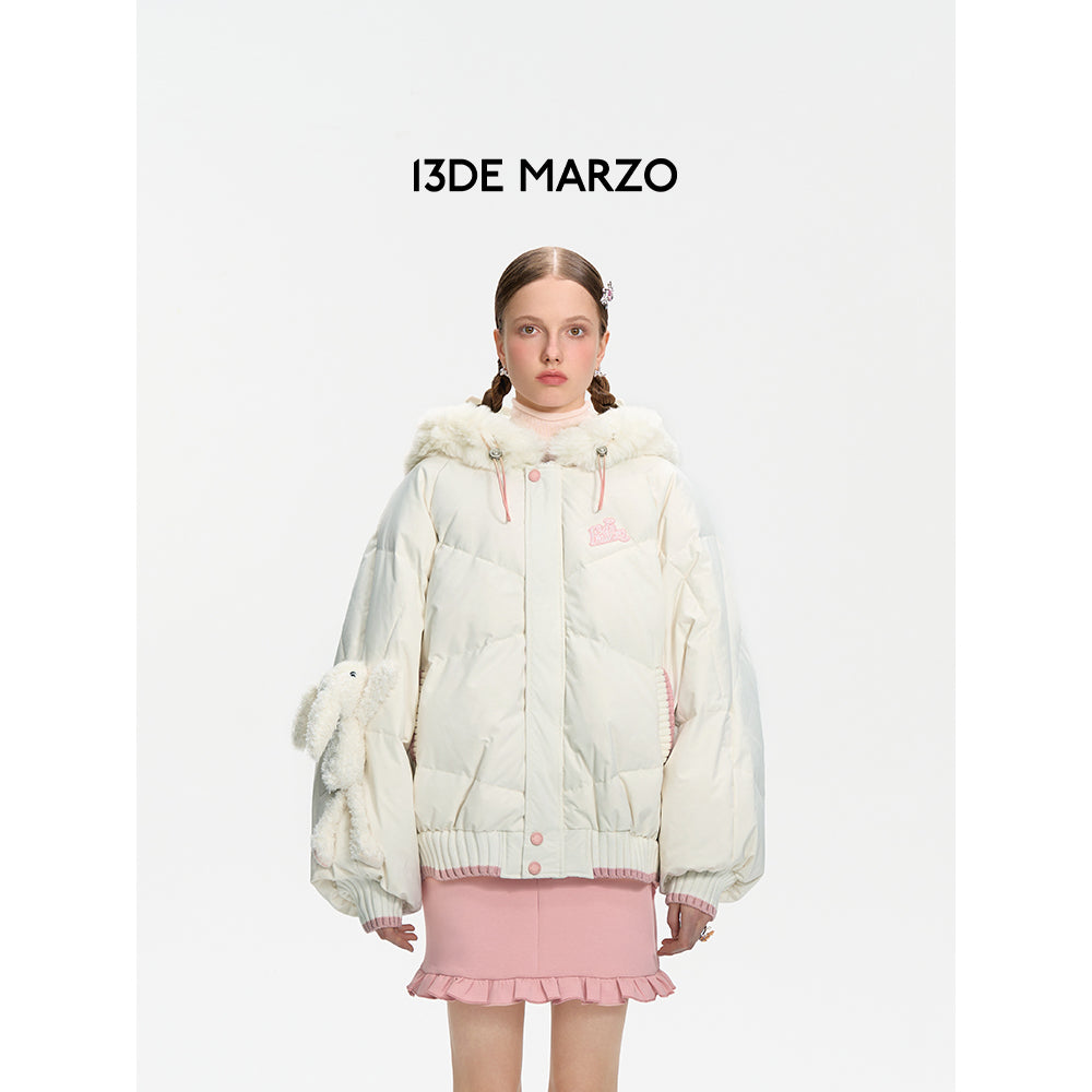 13De Marzo Doozoo Cosplay Rabbit Down Jacket White - Mores Studio