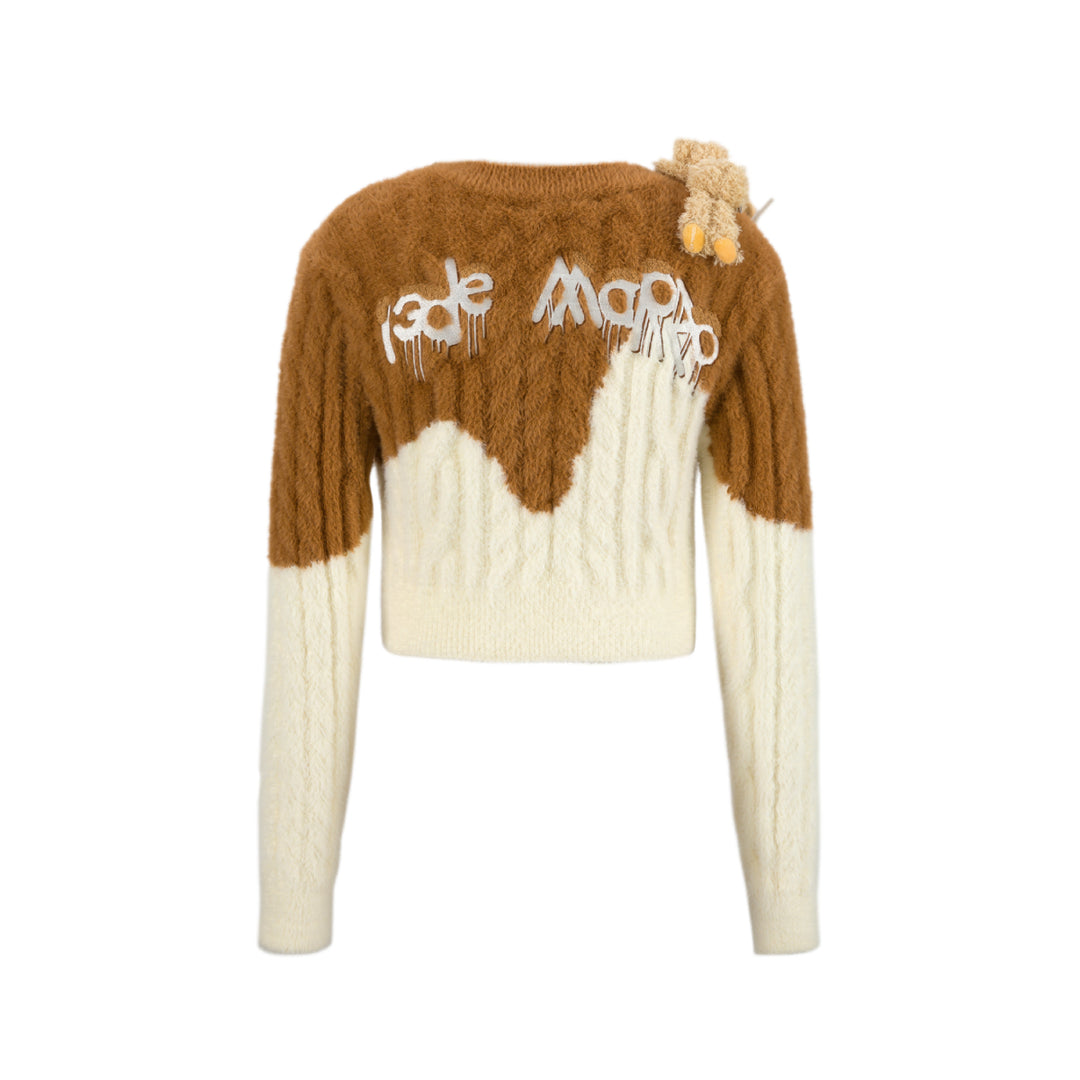 13De Marzo Doozoo Melt Ice Cream Knit Cardigan Brown - Mores Studio