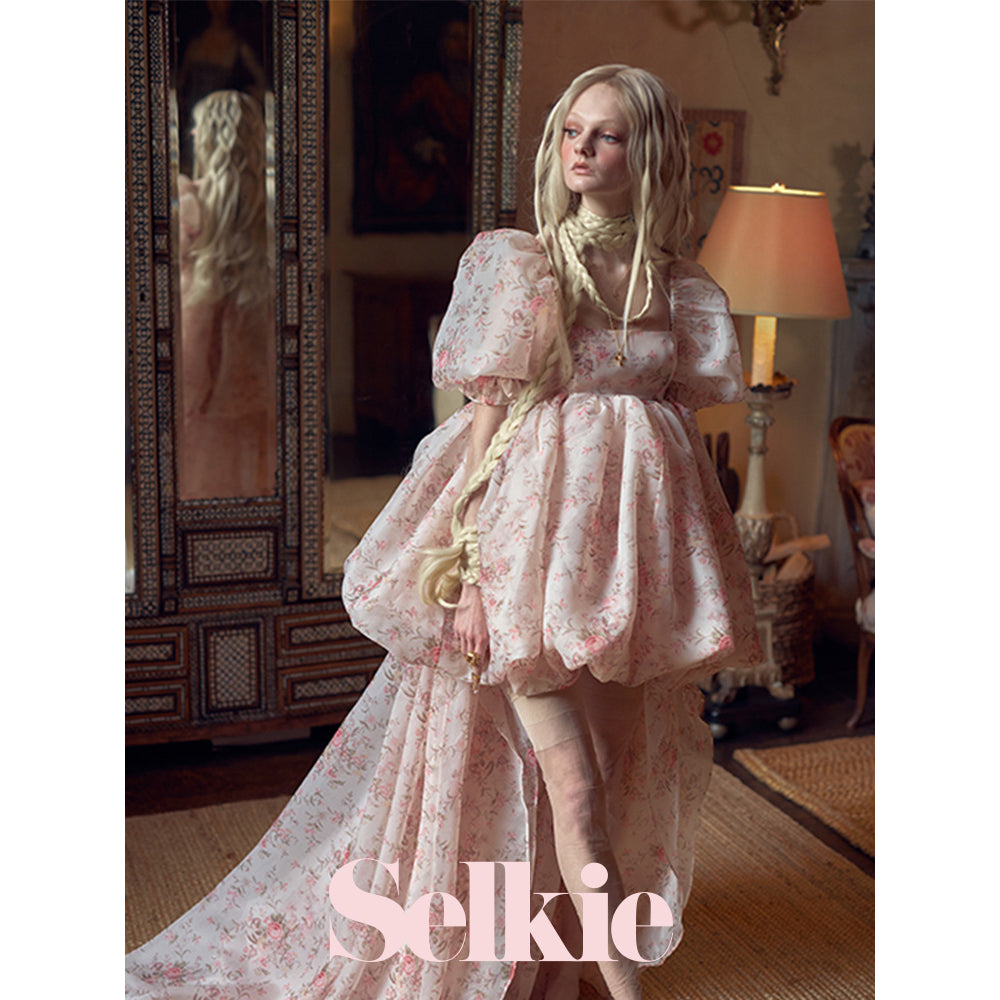 Selkie Pink Bubble Puff Dress - Mores Studio