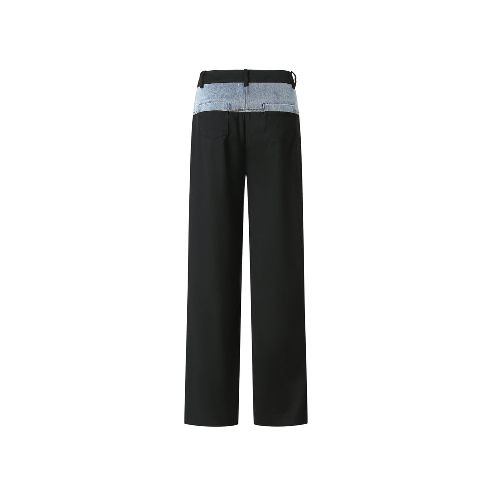 Jac Fleurant Denim Waist Suit Pants Black - Mores Studio