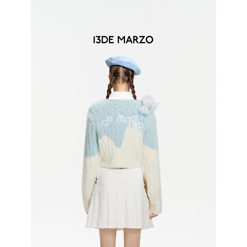 13De Marzo Doozoo Melt Ice Cream Knit Cardigan Blue - Mores Studio