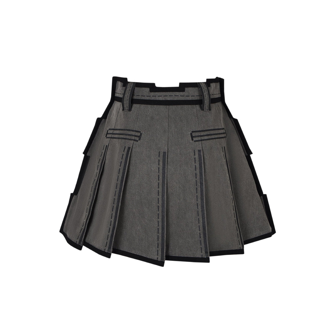 13De Marzo 2D Pixel Bear Denim Skirt - Mores Studio