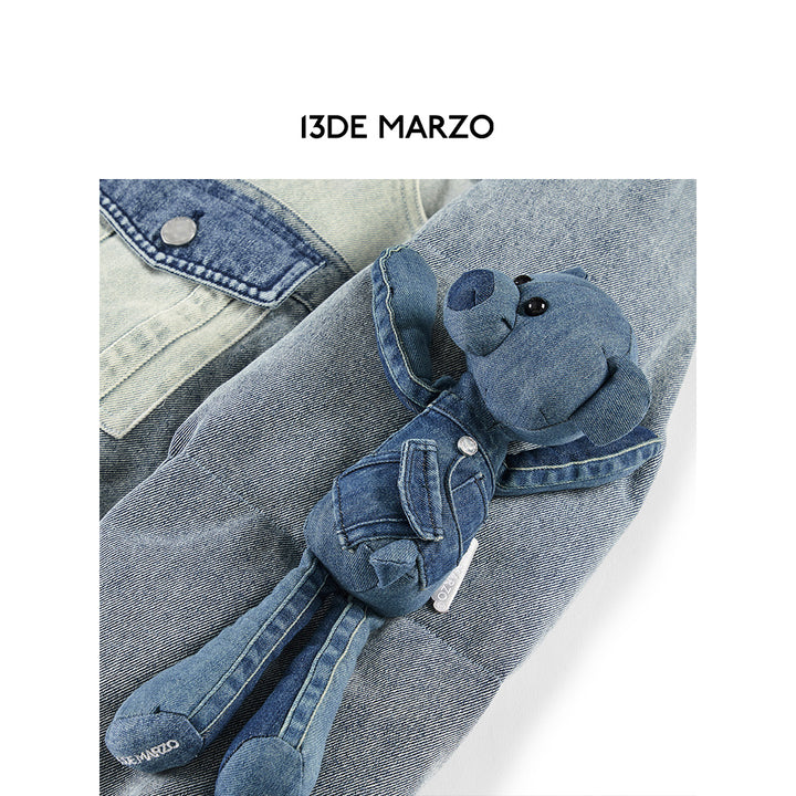 13De Marzo Denim Patch Pockets Down Jacket - Mores Studio