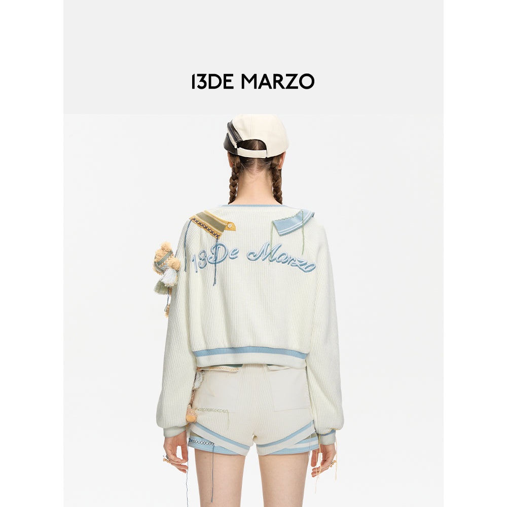 13De Marzo Bear Deconstruct Sweater Top - Mores Studio