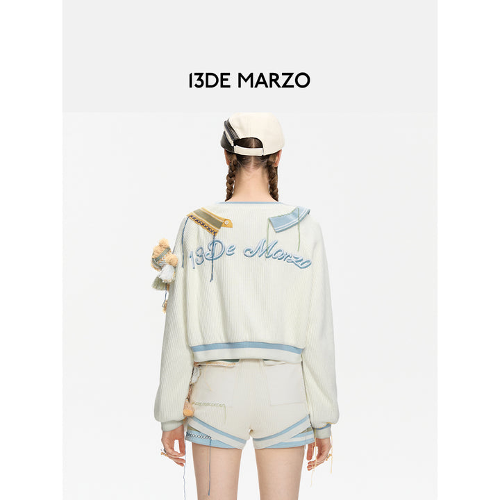 13De Marzo Bear Deconstruct Sweater Top - Mores Studio