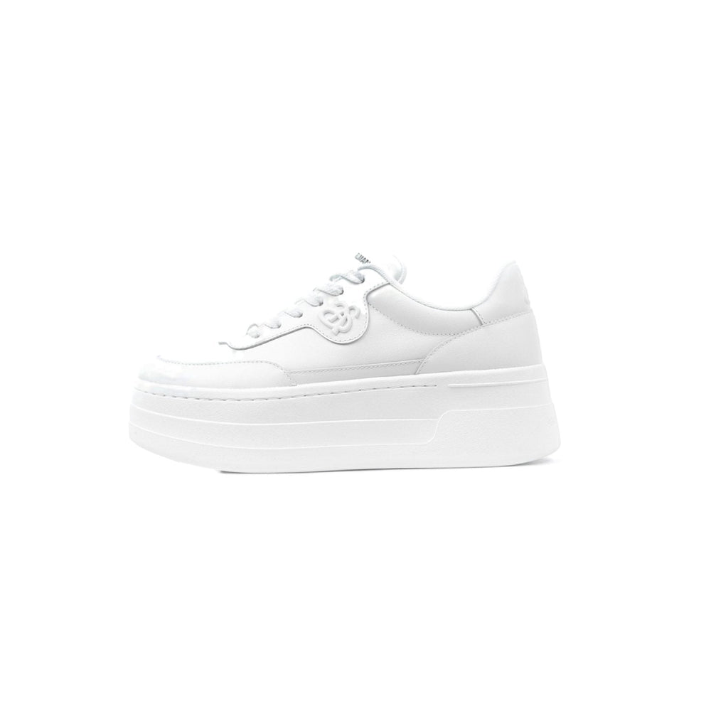 Ann Andelman Logo Heel Platform Sneaker All White - Mores Studio