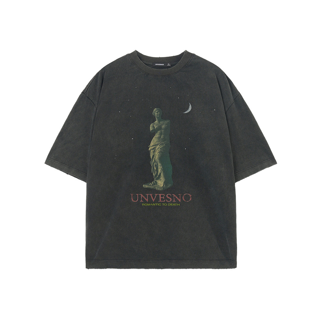 Unvesno Printed Venus Distressed T-Shirt