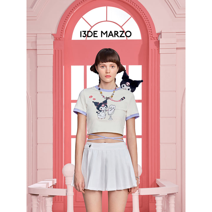 13De Marzo X Kuromi Mirror Lace Top White - Mores Studio