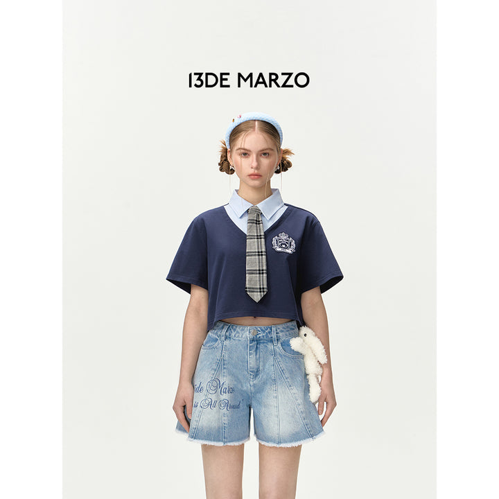 13De Marzo Doozoo Washed Skirt Shorts Blue