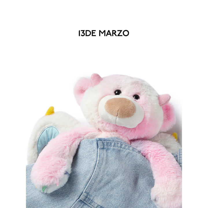 13De Marzo X INSTINCTOY Rainbow Bear Short Denim Jacket - Mores Studio