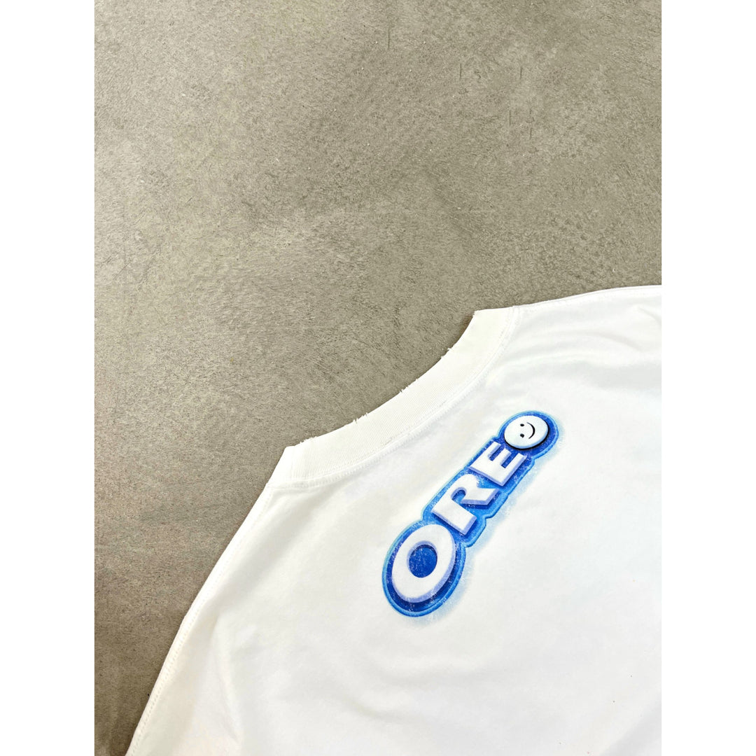 Purey Oreo Logo Printed T-Shirt White