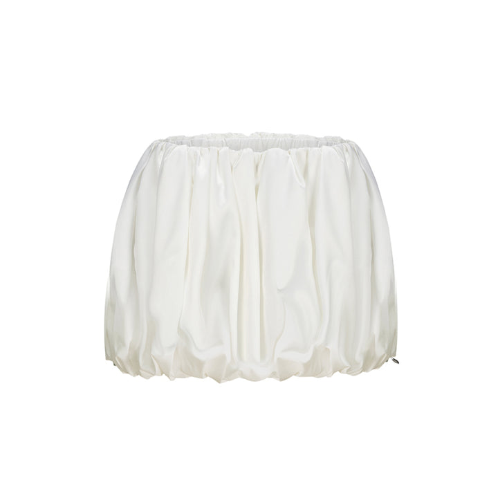 AGAM Short Casual Puff Skirt White