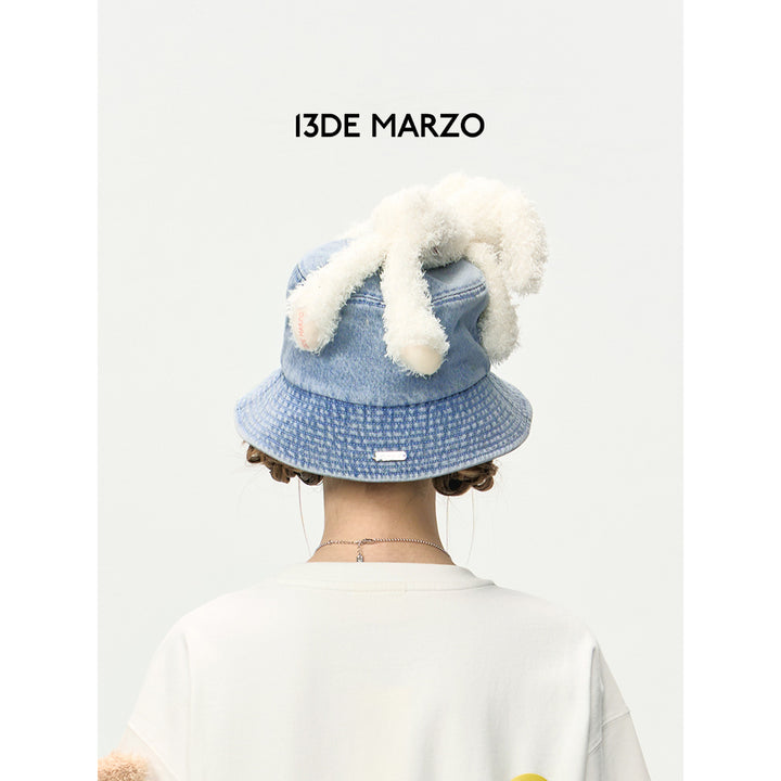 13De Marzo Doozoo Washed Denim Bucket Hat Blue