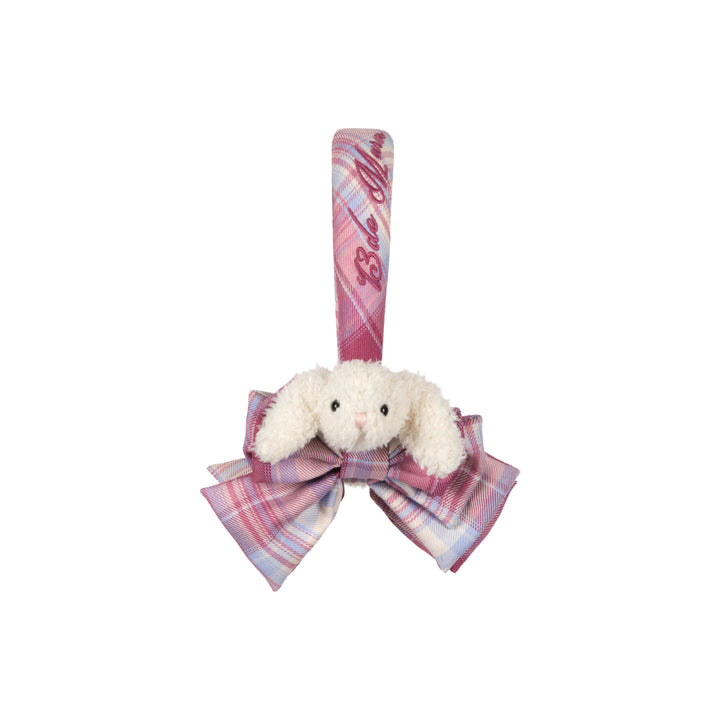 13De Marzo Dooozoo Plaid Bow Hair Band Pink