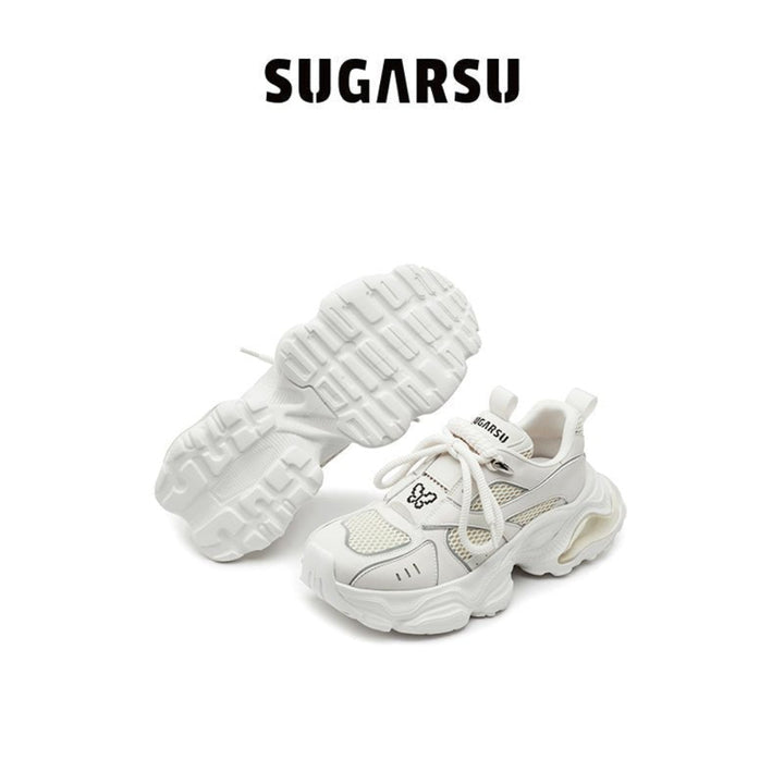 SugarSu Butterfly Bubble Sole Clunky Sneaker White