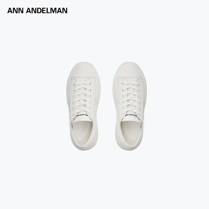 Ann Andelman Classic Court Platform Canvas Sneaker White