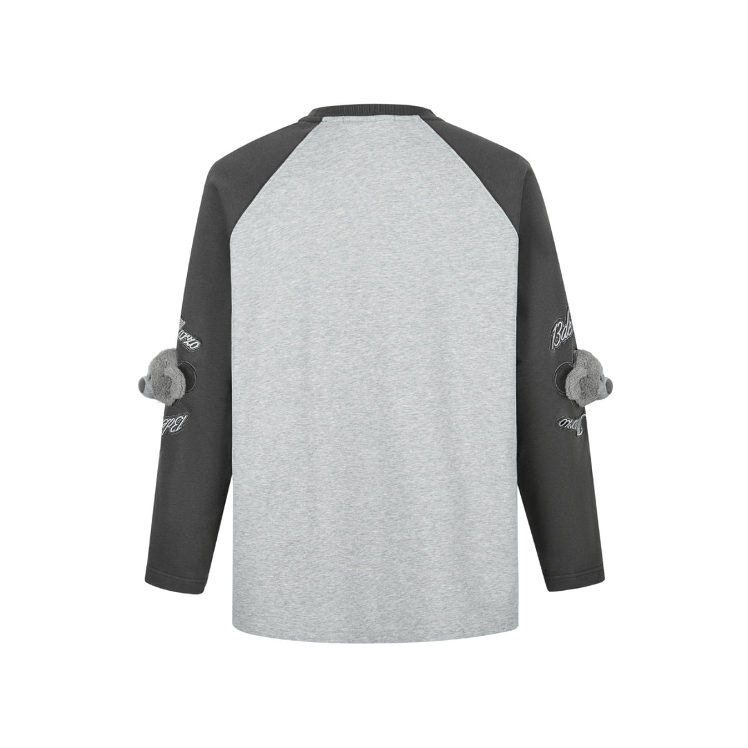 13De Marzo Shoulder Bear L/S Top Gray