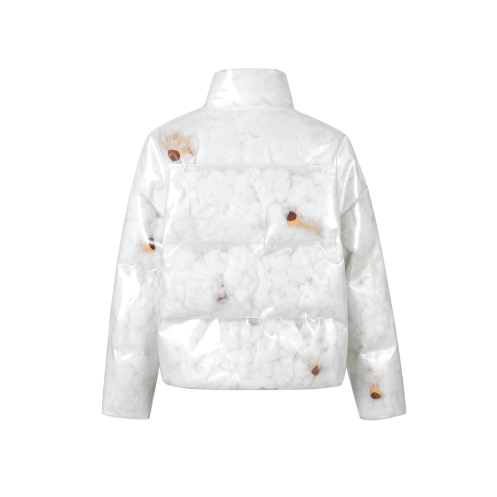 13De Marzo Bear Icon Transparency Down Jacket White - Mores Studio