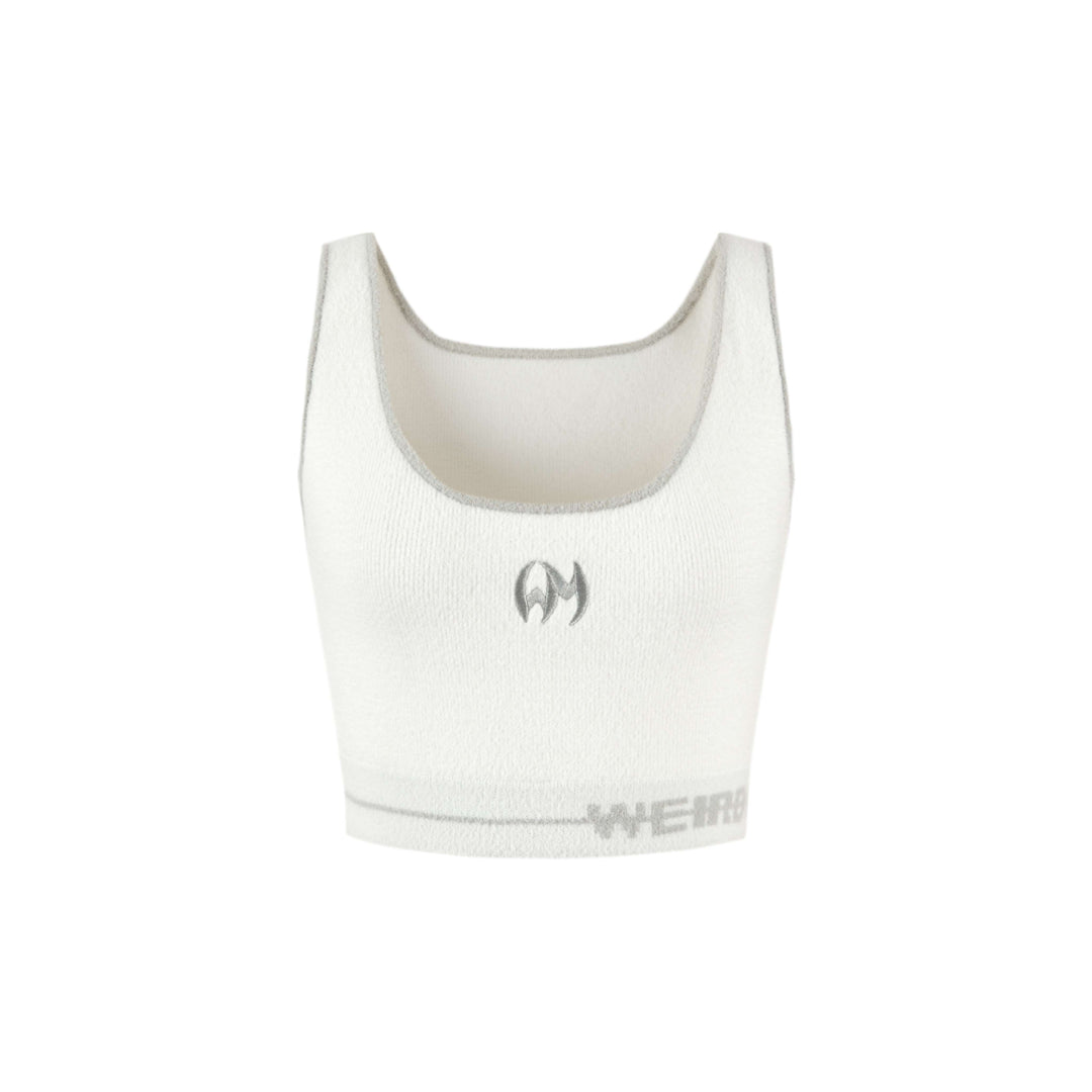 Weird Market Basic Logo Knit Vest White - Mores Studio