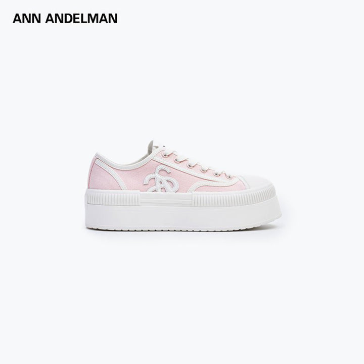 Ann Andelman Classic Court Platform Canvas Sneaker Pink