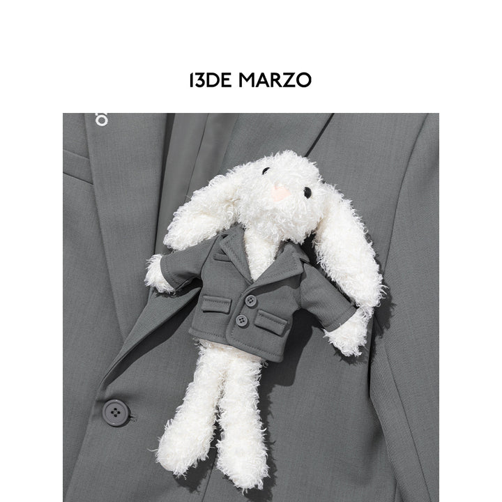 13De Marzo Plush Bear Suit Jacket Gray